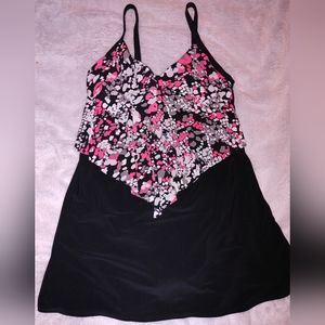 Catalina Women's slimming tiered ruffle one-piece swimsuit